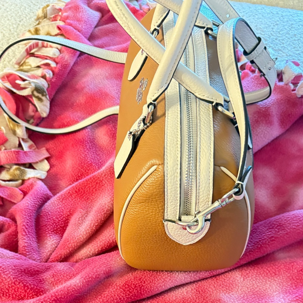 Coach Brown and Cream Satchel - Picture 5 of 7
